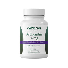 Alpha Plus Astaxantin 4 mg 60 kapslar
