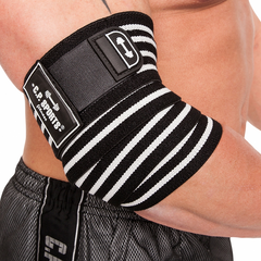 C.P. Sports Elbow Wraps Pro Black White 1,3 m