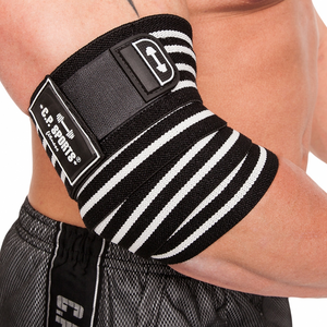C.P. Sports Elbow Wraps Pro Black White 1,3 m