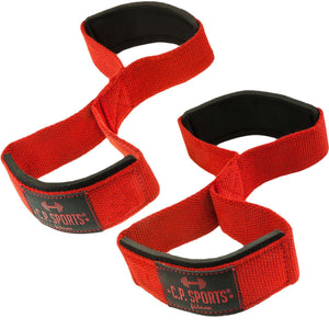 C.P. Sports Figure 8 Straps Lifting Loops Red