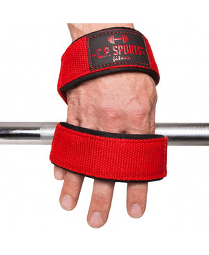 C.P. Sports Figure 8 Straps Lifting Loops Red – i användning runt hand