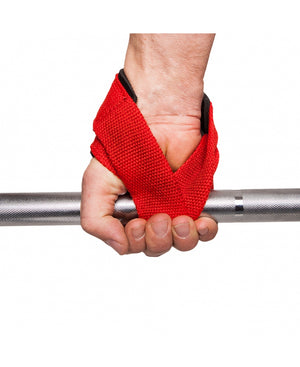 C.P. Sports Figure 8 Straps Lifting Loops Red – figure 8-rem i slutet grepp runt skivstång