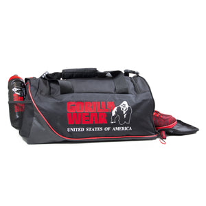 Gorilla Wear Jerome Gym Bag black/red – gymväska från sidan
