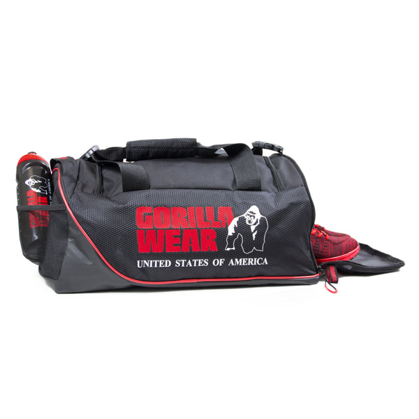 Gorilla Wear Jerome Gym Bag black/red – gymväska från sidan