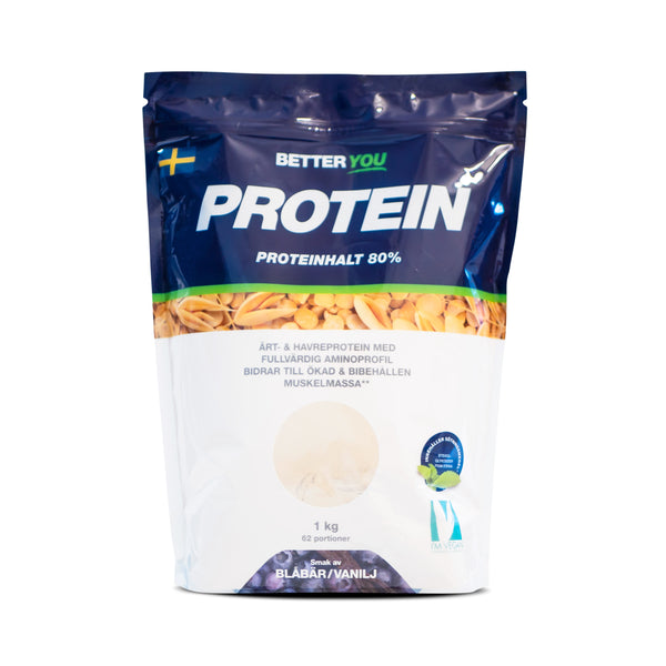 Better You Ärt-Havreprotein Blåbär/Vanilj 1 kg