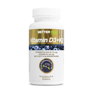 Better You Vitamin D3+K2 60 kapslar