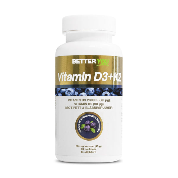 Better You Vitamin D3+K2 60 kapslar