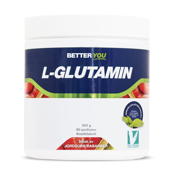 Better You L-Glutamin Rabarber/Jordgubb 300 g