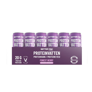 Better You Proteinvatten Forest Berry Koffeinfri 330 ml – sex flaskor Proteinvatten Forest Berry