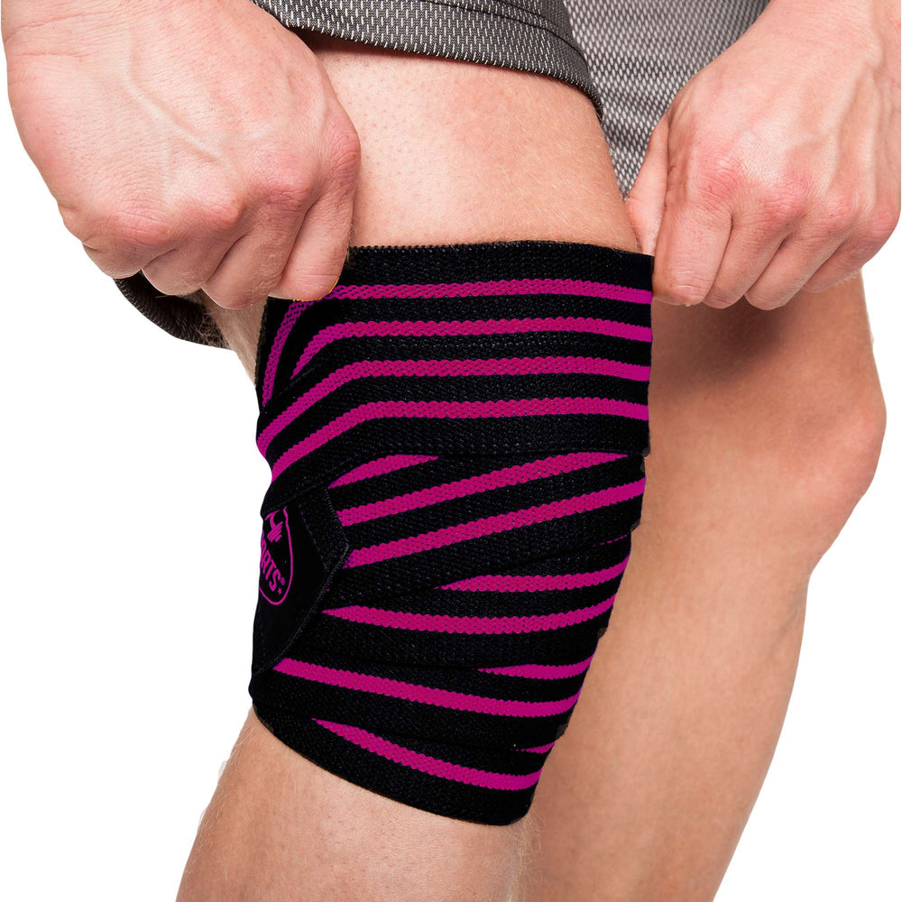C.P. Sports Knee Wraps black/pink 2 m