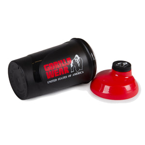 Gorilla Wear Wave Shaker Black/Red 800 ml – shaker med lock