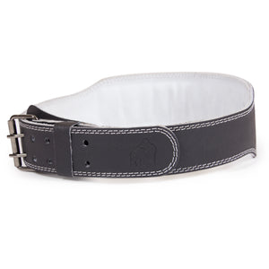 Gorilla Wear 4 Inch Padded Leather Belt Black/Grey – produkt med spänne