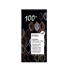 Vivani Ekologisk Mörk Choklad Superior 100% Kakaonibs 80 g