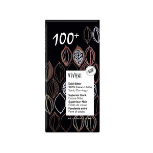 Vivani Ekologisk Mörk Choklad Superior 100% Kakaonibs 80 g