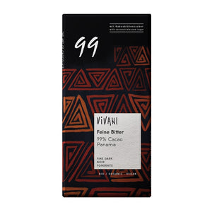 Vivani Ekologisk Mörk Vegansk Choklad 99% 80 g