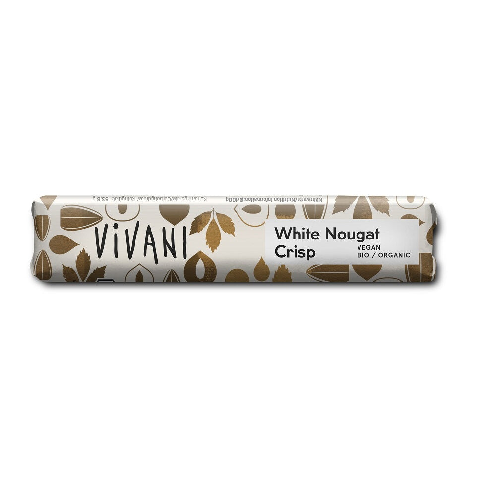 Vivani Ekologisk Vit Vegansk Choklad Nougatcrisp 35 g