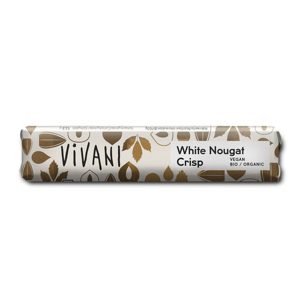 Vivani Ekologisk Vit Vegansk Choklad Nougatcrisp 35 g