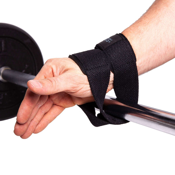 C.P. Sports Figure 8 Straps Lifting Loops Black – i användning runt handled