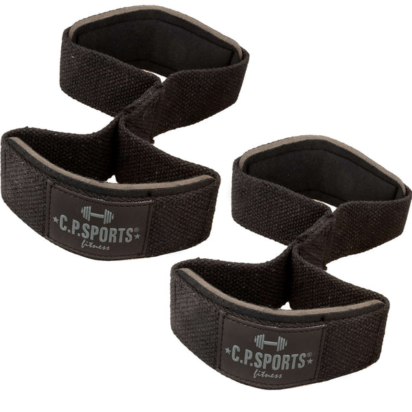 C.P. Sports Figure 8 Straps Lifting Loops Black