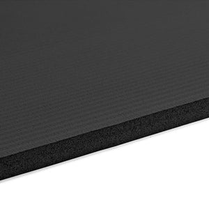 Virtufit Träningsmatta 15 mm 180 x 60 cm – närbild av mattans kant och tjocklek