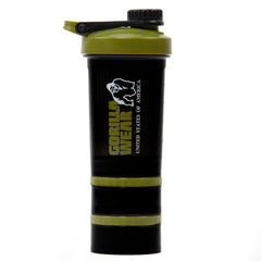 Gorilla Wear Shaker 2 Go Black/Army Green 500 ml + 130 ml x 2