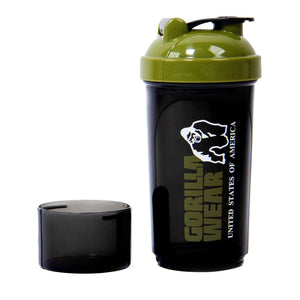 Gorilla Wear Shaker Compact Black/Army Green 500 ml – kompakt shaker med behållare