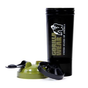 Gorilla Wear Shaker Compact Black/Army Green 500 ml – kompakt shaker med lockdelar