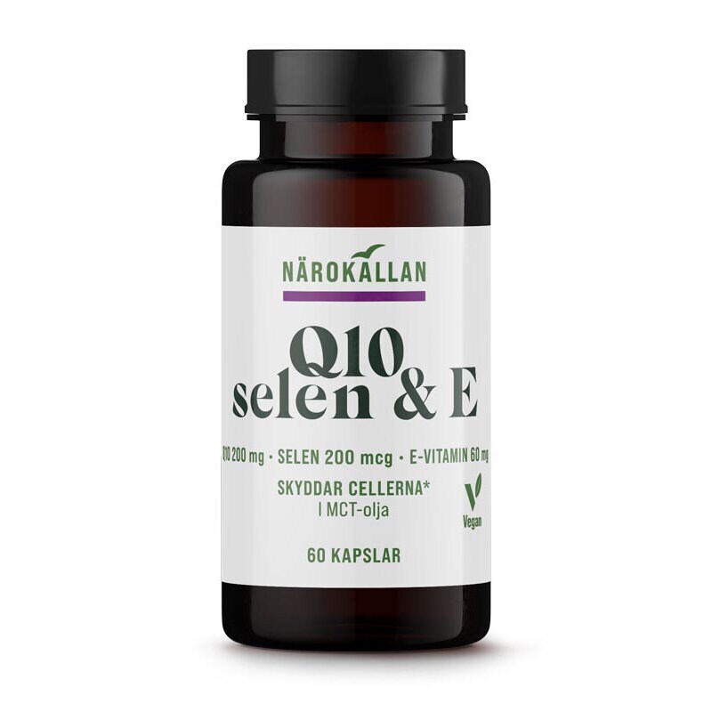 Närokällan Q10 200 mg + Selen & E 60 kapslar