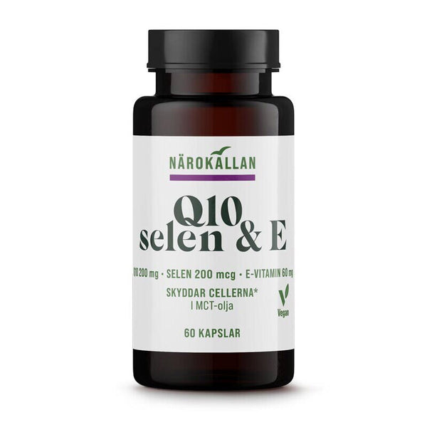 Närokällan Q10 200 mg + Selen & E 60 kapslar