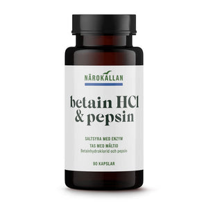 Närokällan Betain HCL & Pepsin 90 kapslar