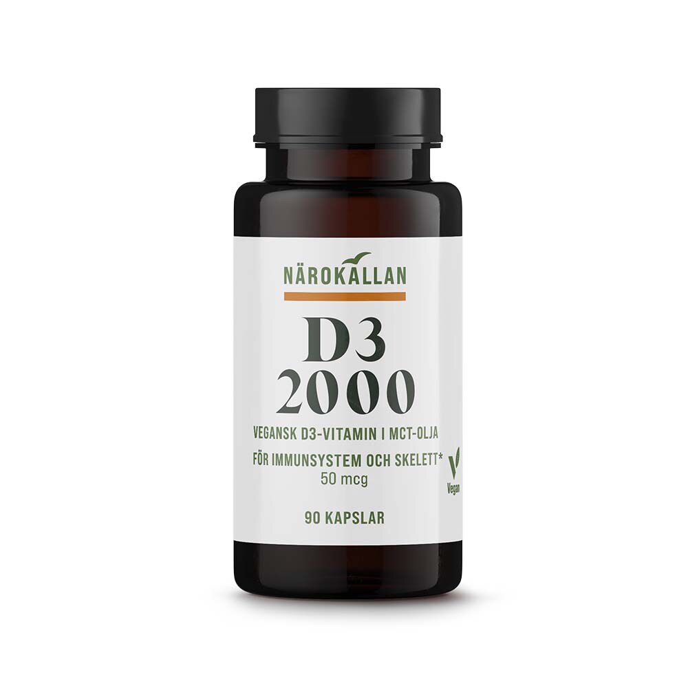 Närokällan D3 2000 Vegan 90 kapslar