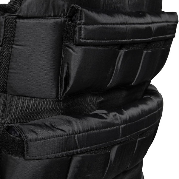 Virtufit Justerbar Viktväst 10 kg – närbild av viktfickor