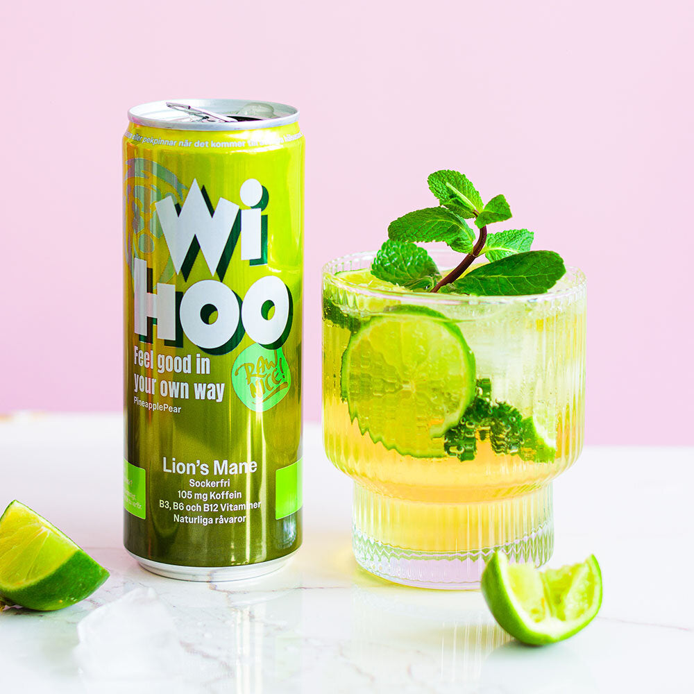Rawnice WIHOO Energidryck Pineapple & Pear 330 ml
