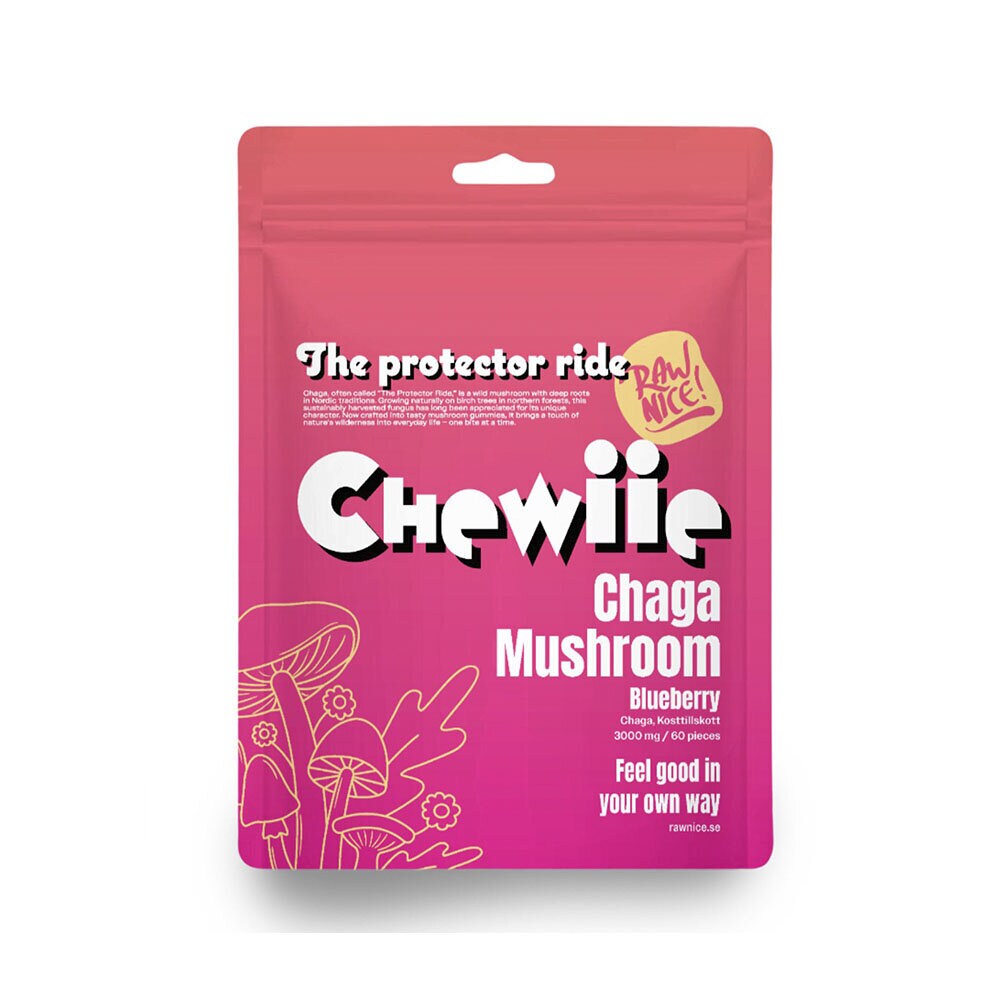 Rawnice Chewiie Chaga Mushroom Gummies 60 st