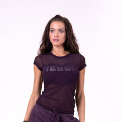 NEBBIA Flash Mesh T-Shirt Burgundy
