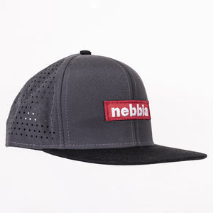 NEBBIA Red Label Snapback Cap Grey