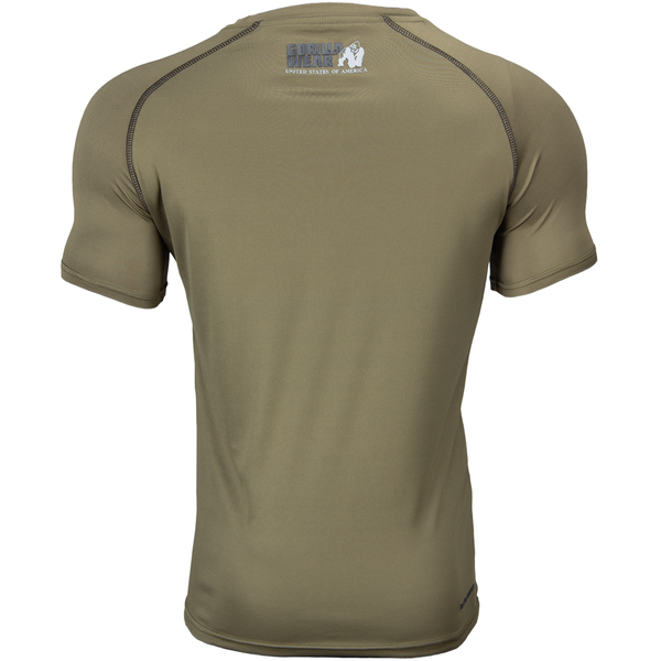 Gorilla Wear Performance T-Shirt Army Green – bakifrån