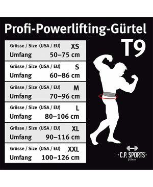 C.P. Sports Powerlifting Lever Belt Green Camo – storleksguide