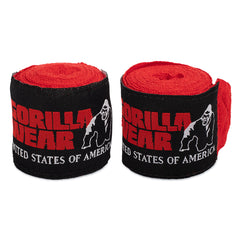 Gorilla Wear Boxing Hand Wraps Röd 2,5 m