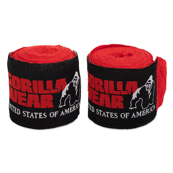 Gorilla Wear Boxing Hand Wraps Red 4 m