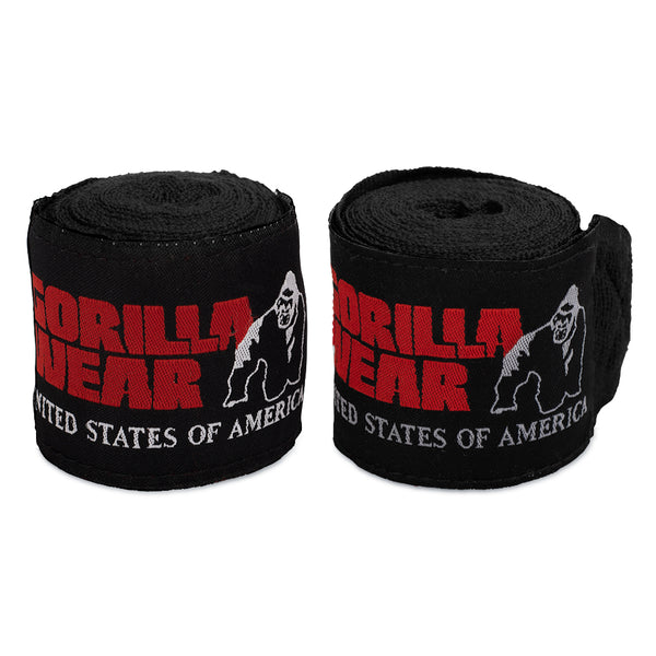 Gorilla Wear Boxing Hand Wraps Black 3 m