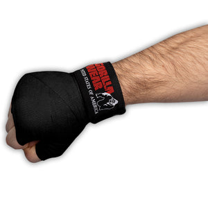 Gorilla Wear Boxing Hand Wraps Black 3 m – boxningslinda runt knuten hand