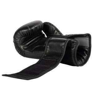 Gorilla Wear Mosby Boxing Gloves Black – närbild av boxningshandskarnas öppning