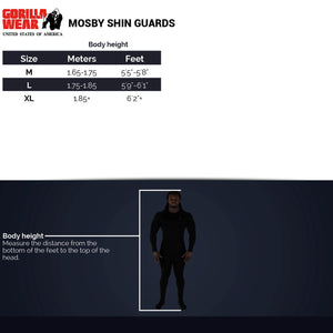 Gorilla Wear Mosby Shin Guards Black – storleksguide
