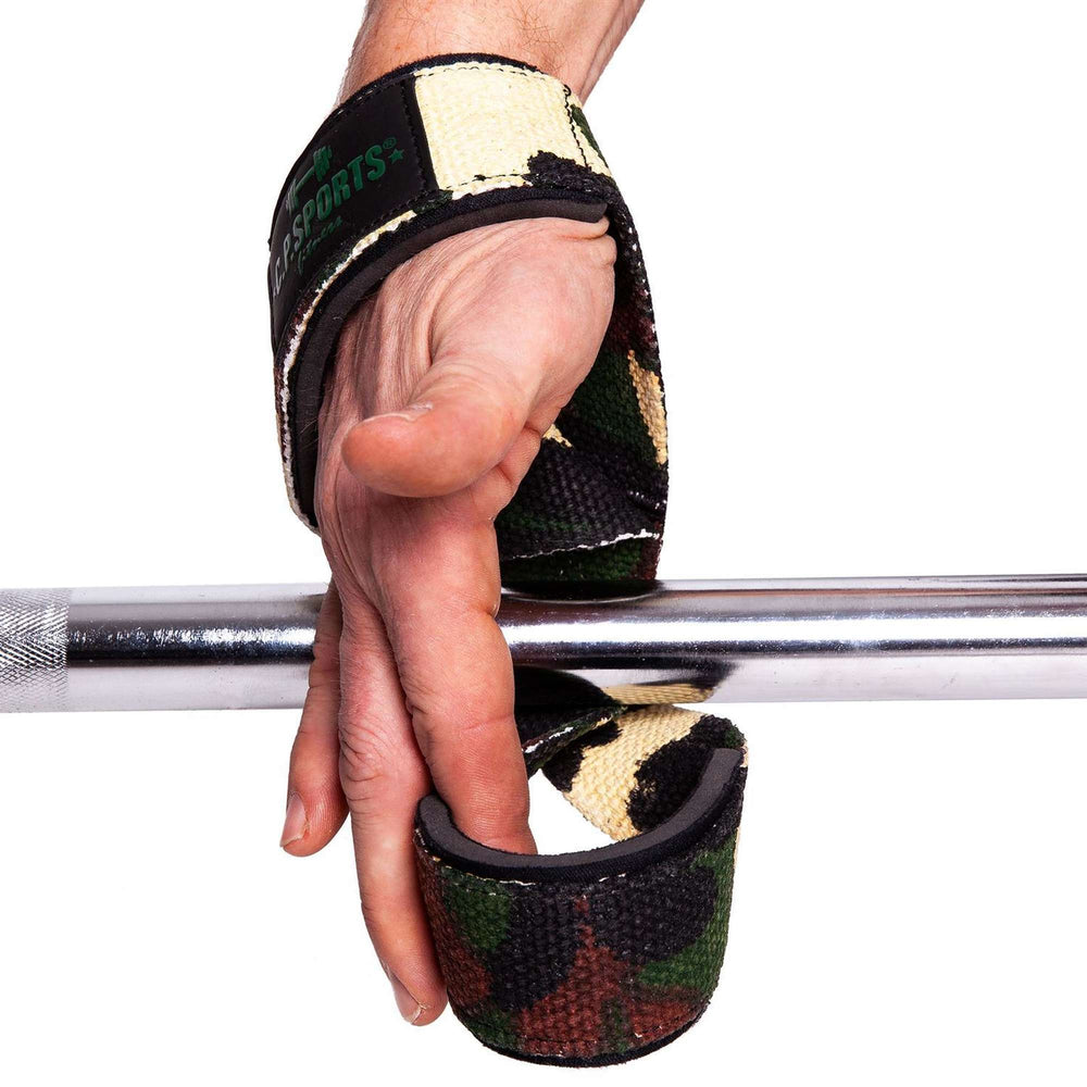 C.P. Sports Figure 8 Straps Lifting Loops green camo