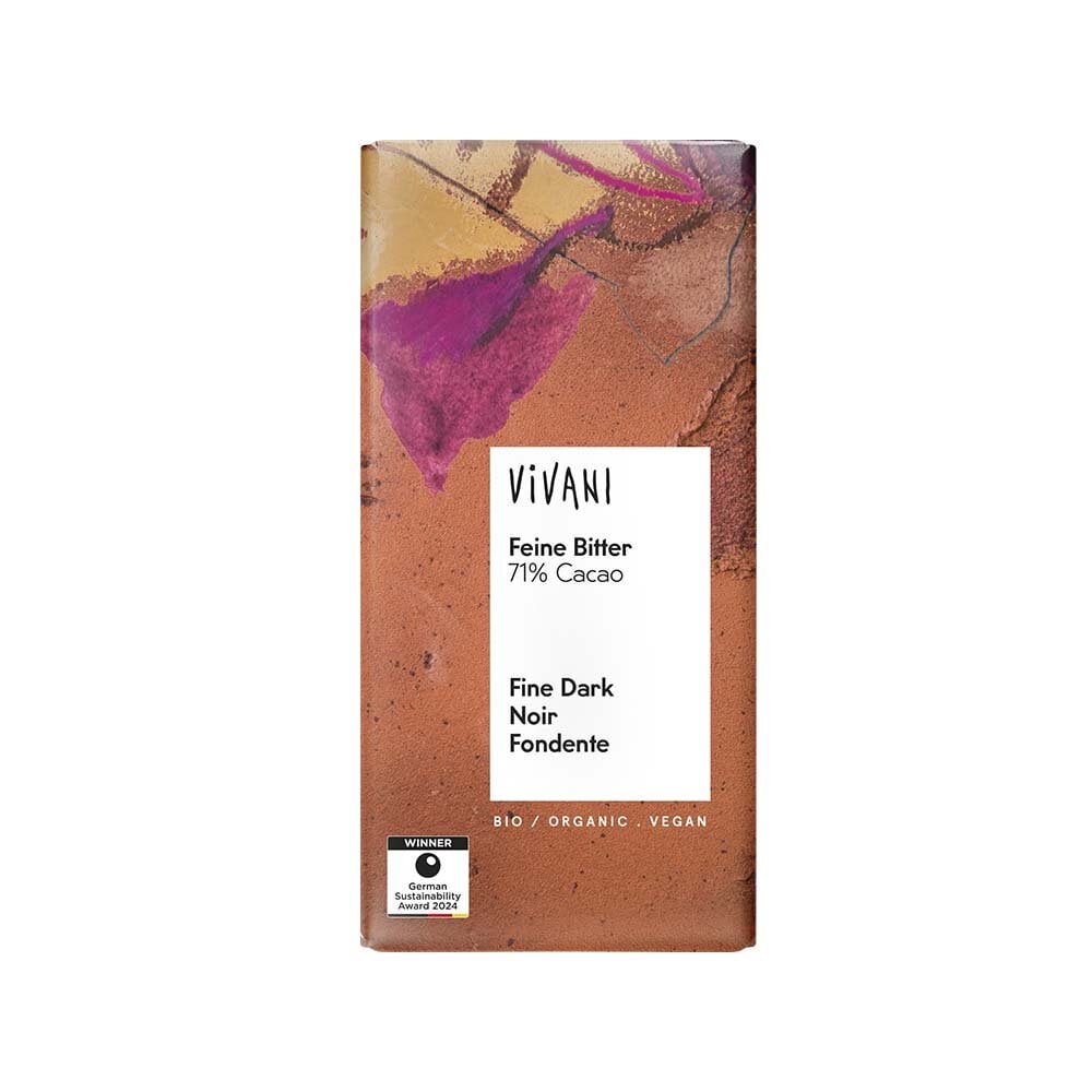 Vivani Ekologisk Mörk Vegansk Choklad 71% 80 g