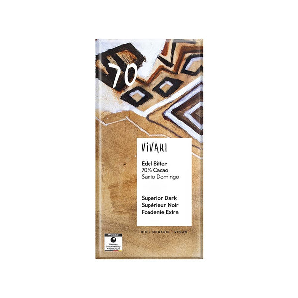 Vivani Ekologisk Mörk Vegansk Choklad 70% 80 g
