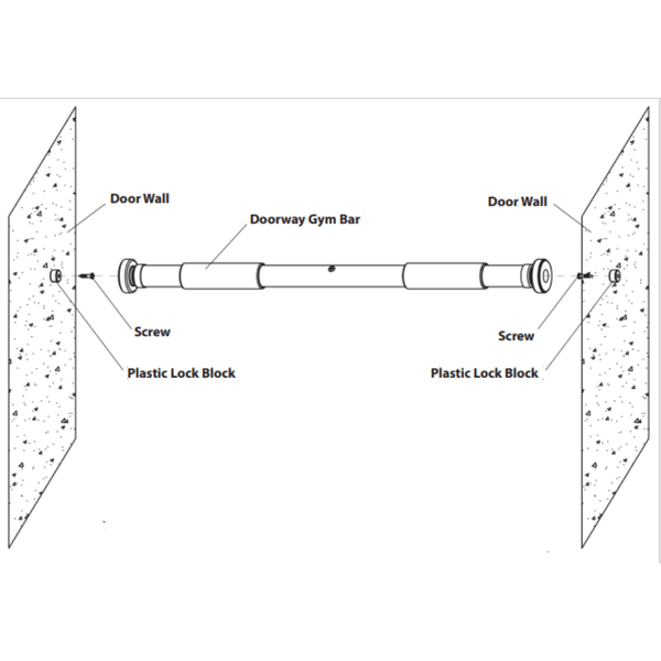 Virtufit Pull Up Bar – monteringsdiagram