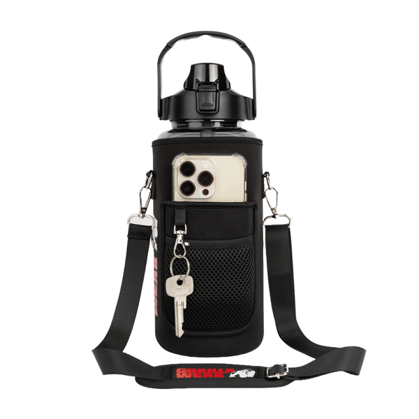 Gorilla Wear Water Bottle With Sleeve 2 L black