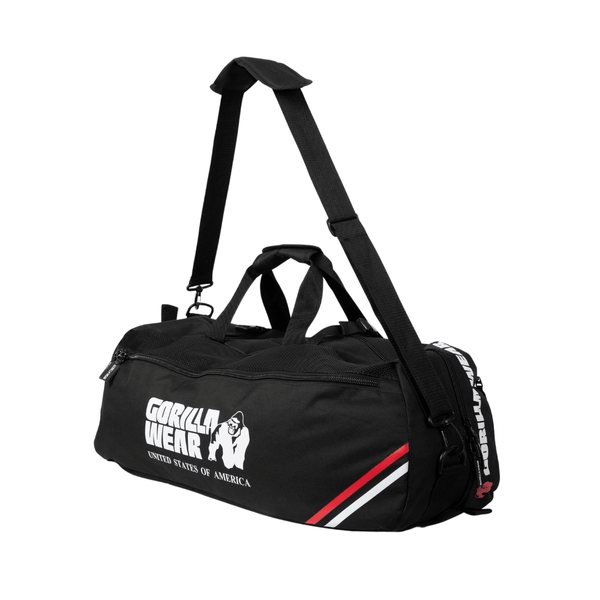 Gorilla Wear Norris Hybrid Gym Bag/Backpack Black – hybrid gymväska buren över axeln